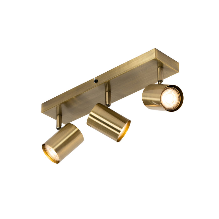 QAZQA Smart plafondspot brons 3-lichts draai- en kantelbaar incl.