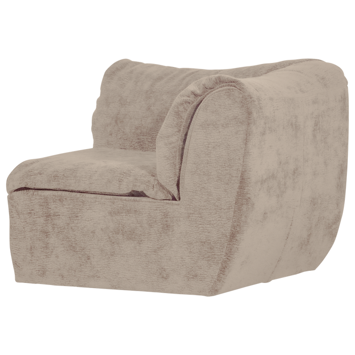 WOOOD Baggy Hoekelement - 3D Chenille - Zand - 81x96x96
