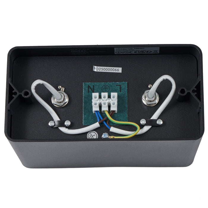 QAZQA Design opbouwspot zwart GU10 70mm 2-lichts draai- en kantelbaar