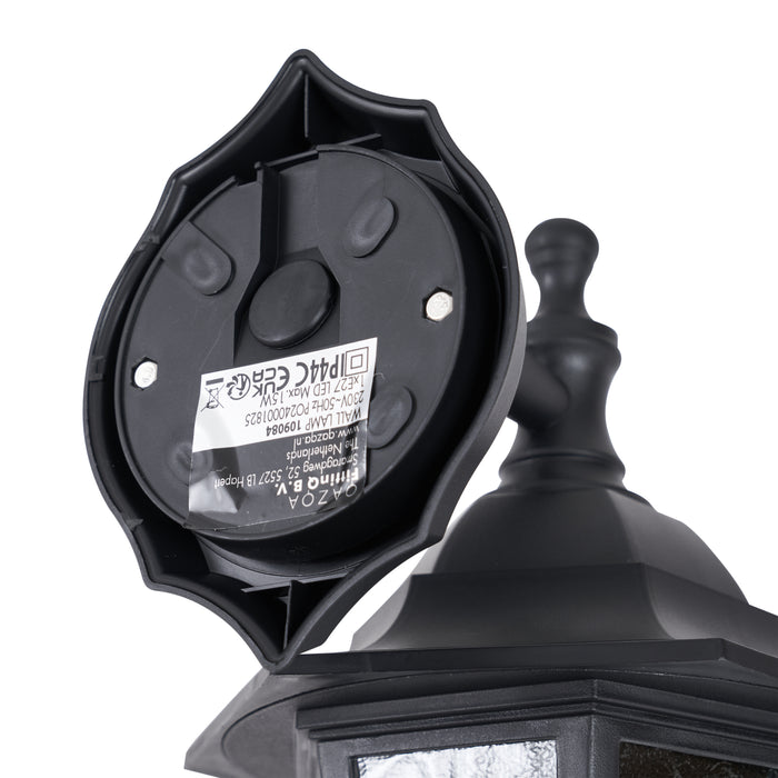 QAZQA Klassieke buiten wandlamp zwart IP44 - New Haven Hammered