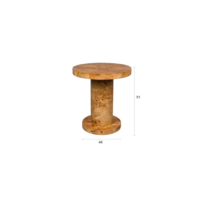 Dutchbone Quinn Bijzettafel Rond 46 cm Naturel