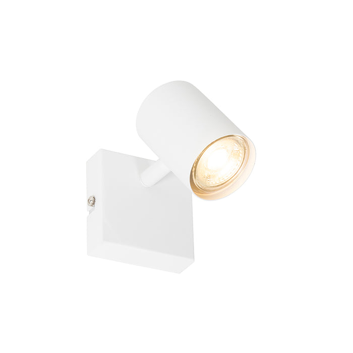 QAZQA Smart spot wit verstelbaar vierkant incl. Wifi GU10 50mm -