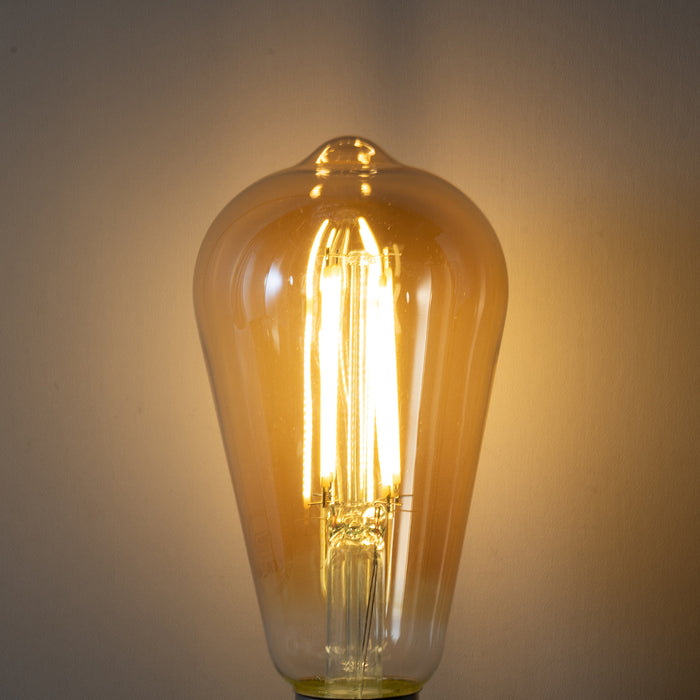 LUEDD E27 3-staps dimbare LED lamp ST64 goud 6W 700 lm 2700K