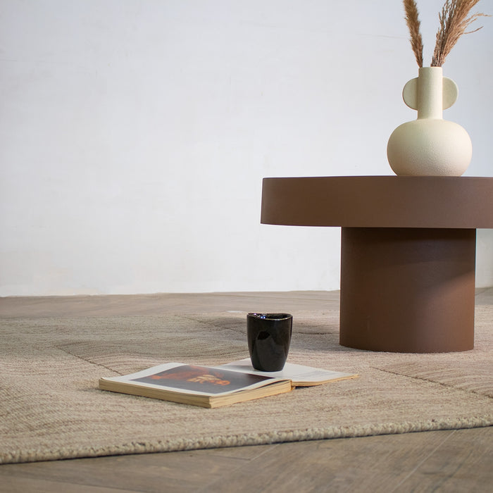 Giga Meubel - Vloerkleed Rechthoek - Taupe Wol - 200x300x2cm - Faya