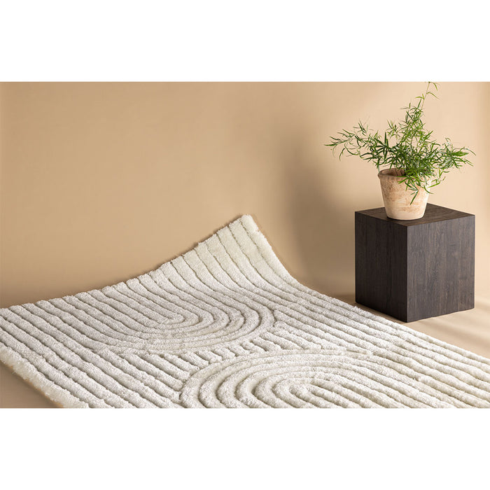 Hioshop Niklas vloerkleed 230x160cm wit.