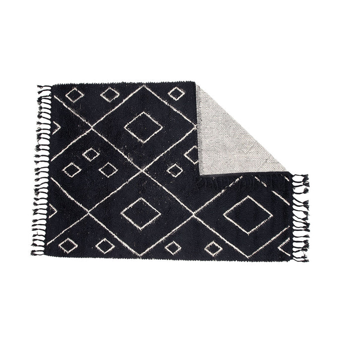 Hioshop David vloerkleed 300x202cm zwart.