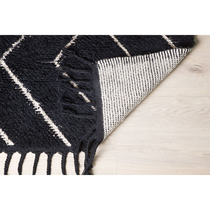 Hioshop David vloerkleed 300x202cm zwart.