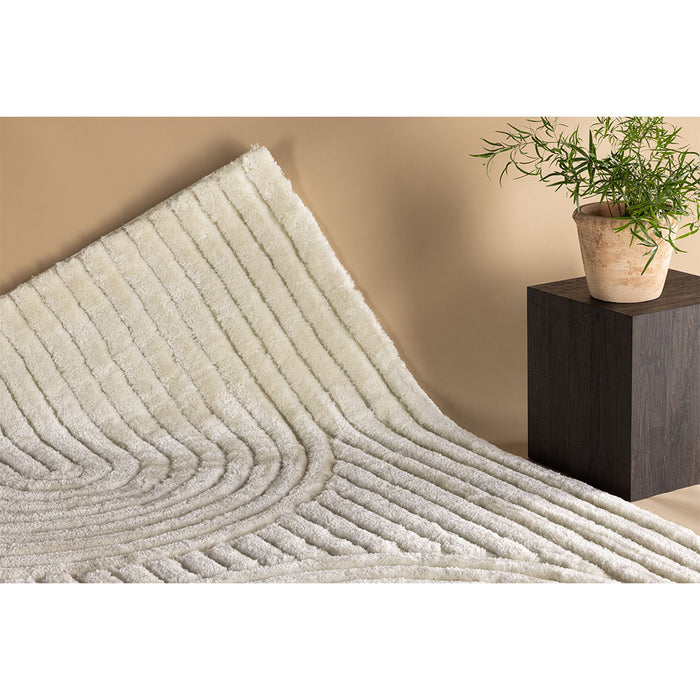 Hioshop Niklas vloerkleed 290x200cm wit.