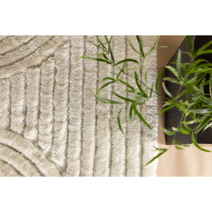 Hioshop Niklas vloerkleed 290x200cm wit.