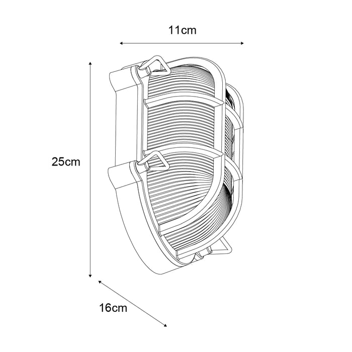 QAZQA Buiten wandlamp groen ovaal IP44 - Noutica