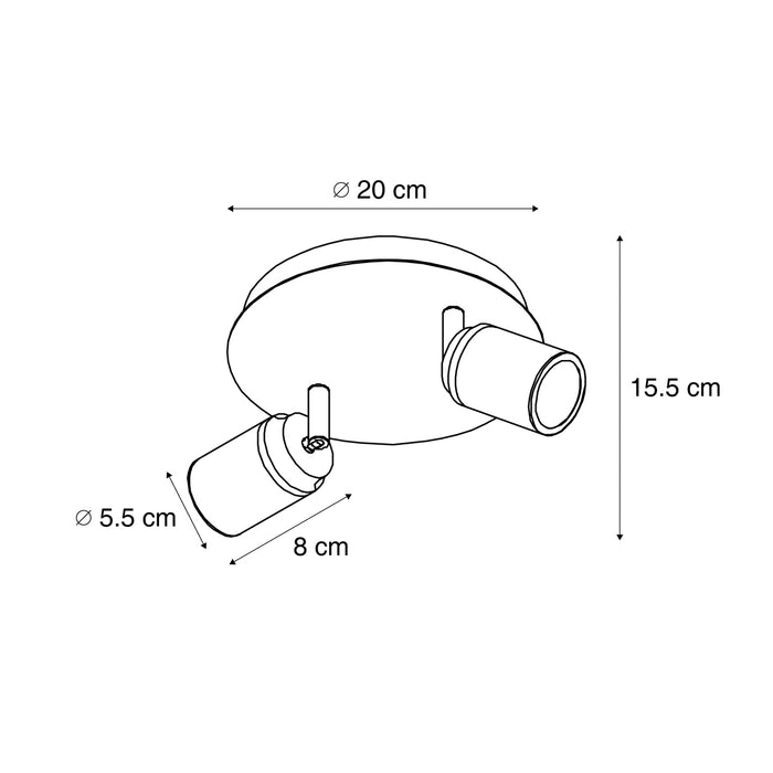 QAZQA Moderne badkamer spot wit 2-lichts IP44 - Ducha