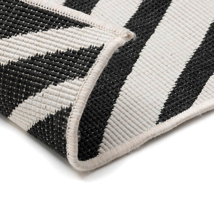 Interieur05 Buitenkleed Swirl Rechthoek - Zwart - Dubbelzijdig