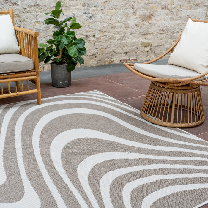 Interieur05 Buitenkleed Swirl Linnen 160x230cm