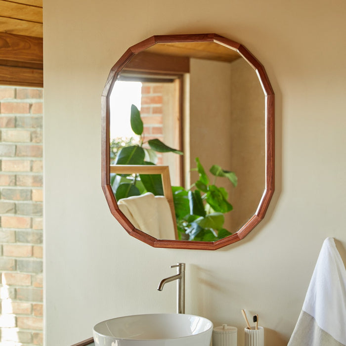 Tikamoon - Spiegel in massief palissanderhout 80x70 cm Jade