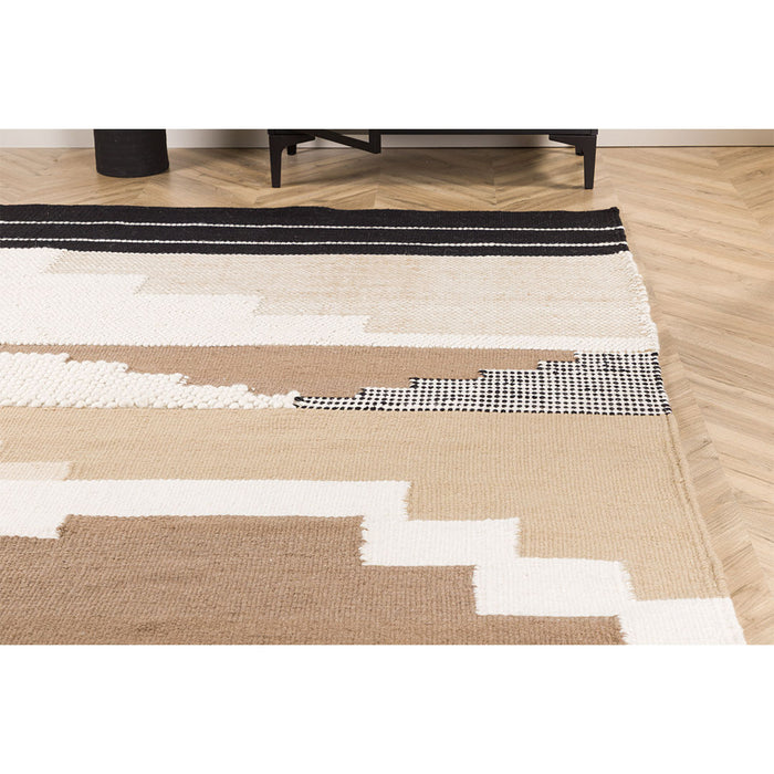 Hioshop Aston vloerkleed 300x202cm bruin.