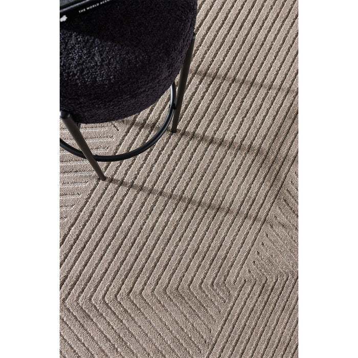 Hioshop Aron vloerkleed 200x290 cm bruin.