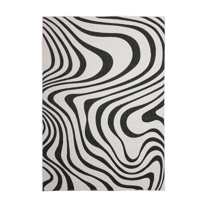 Interieur05 Buitenkleed Swirl Zwart 160 x 230cm