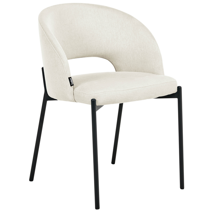 Beliani - PENNY - Eetkamerstoel set van 2 - Lichtbeige - Stof