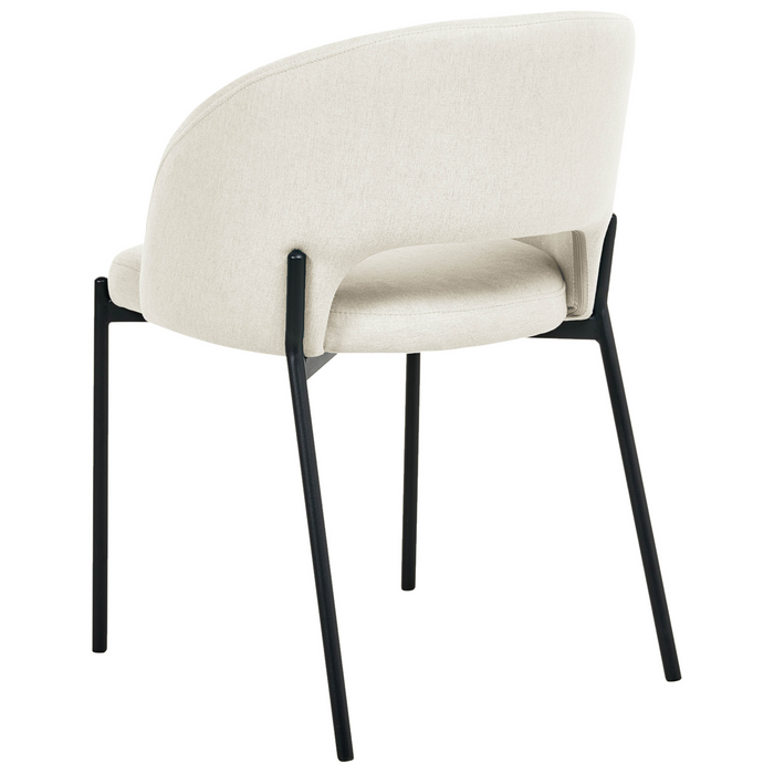 Beliani - PENNY - Eetkamerstoel set van 2 - Lichtbeige - Stof