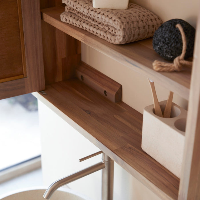 Tikamoon - Spiegelkast in massief acaciahout Lila