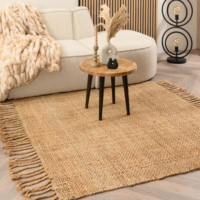 Boho&me Jute vloerkleed vierkant - Chunky naturel - 200x200 cm
