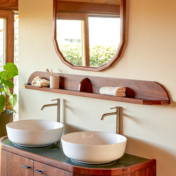 Tikamoon - Badkamerwandplank in massief palissanderhout 140 cm