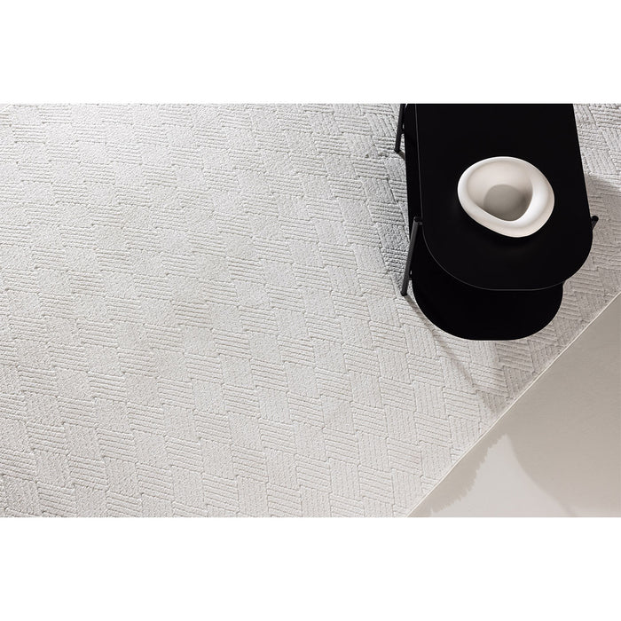 Hioshop Todd vloerkleed 160x230 cm wit.