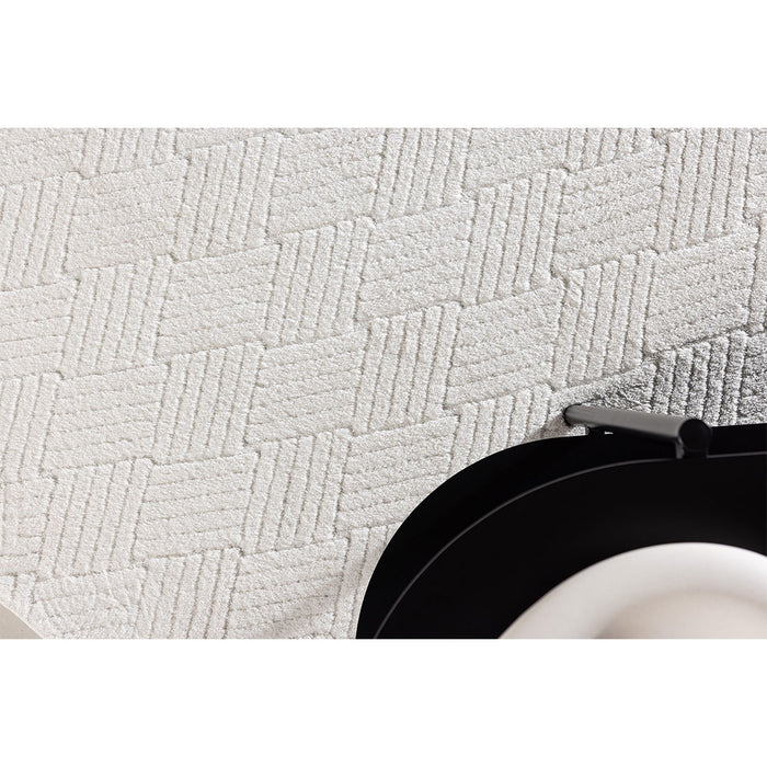 Hioshop Todd vloerkleed 160x230 cm wit.