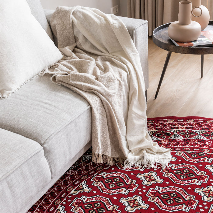 Interieur05 Vintage Vloerkleed Rood Rond Marad 160cm