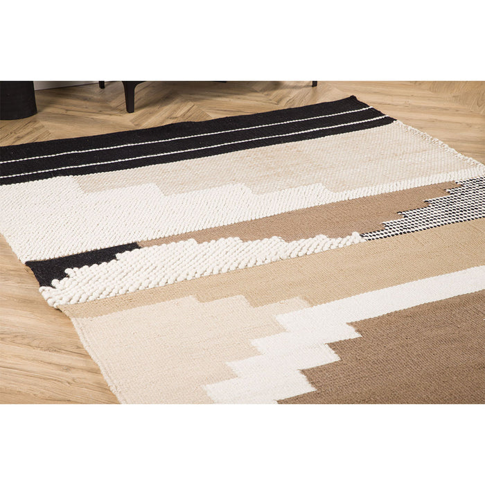 Hioshop Aston vloerkleed 230x162cm bruin.