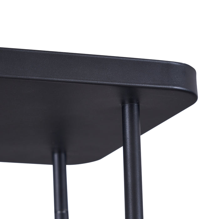 QAZQA Afgeronde plafondspot zwart GU10 35mm 4-lichts draai- en