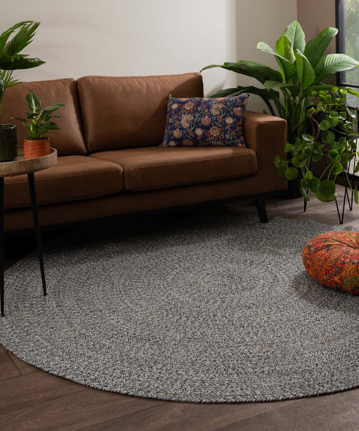 Boho&me Rond vloerkleed katoen - Joy blauw - 300 cm