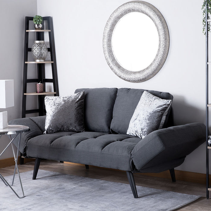 Beliani - BREKKE - Slaapbank - Donkergrijs - Polyester