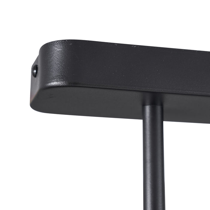 QAZQA Afgerond plafondspot zwart GU10 35mm 3-lichts draai- en