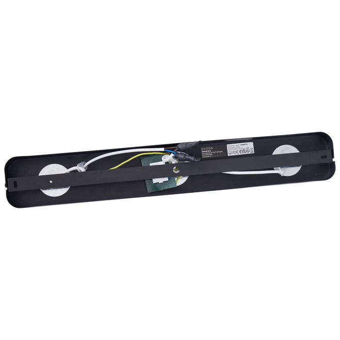 QAZQA Afgerond plafondspot zwart GU10 35mm 3-lichts draai- en