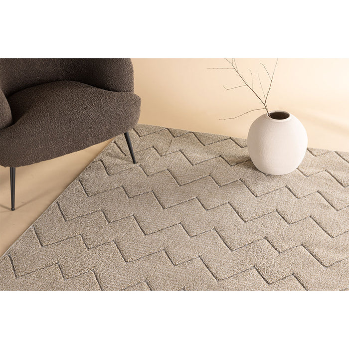 Hioshop Fia vloerkleed 230x160cm bruin.