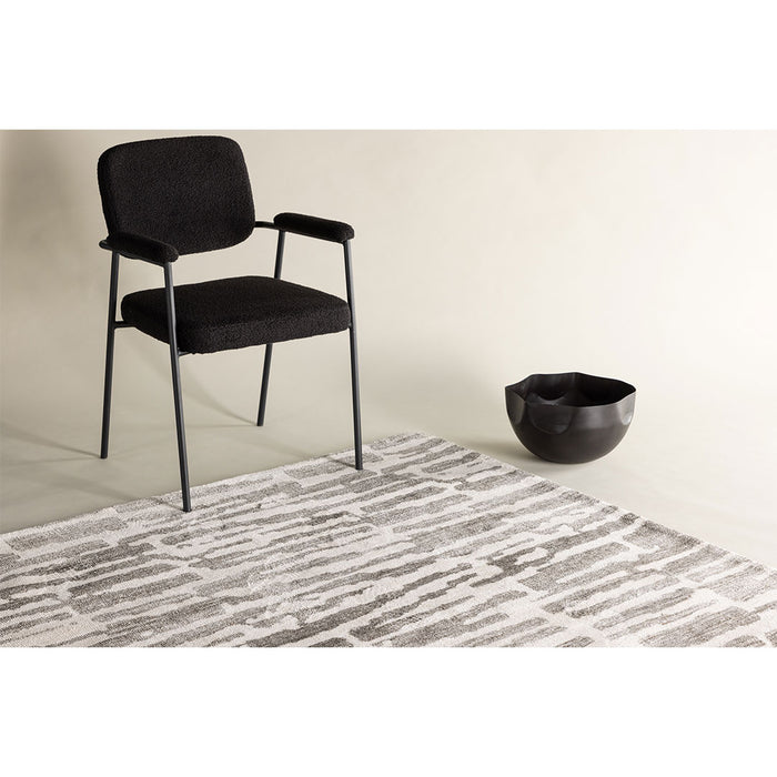 Hioshop Milos vloerkleed 395x295cm grijs.