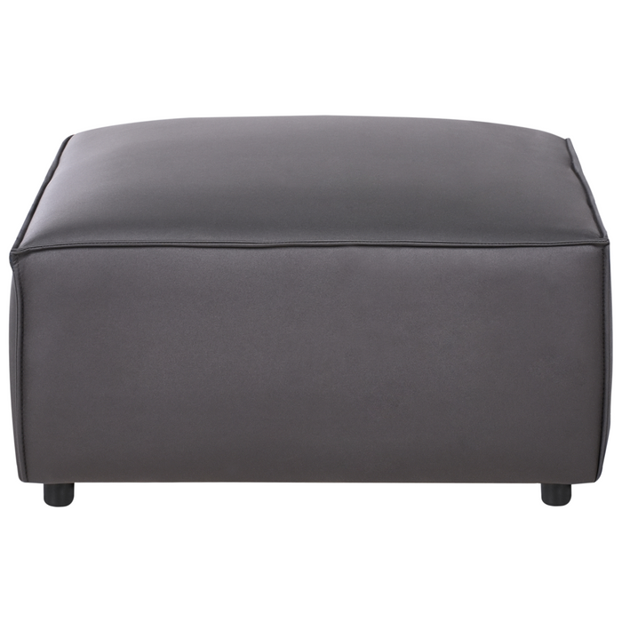 Beliani - BRANDE - Ottomaan - Zwart - Kunstleer