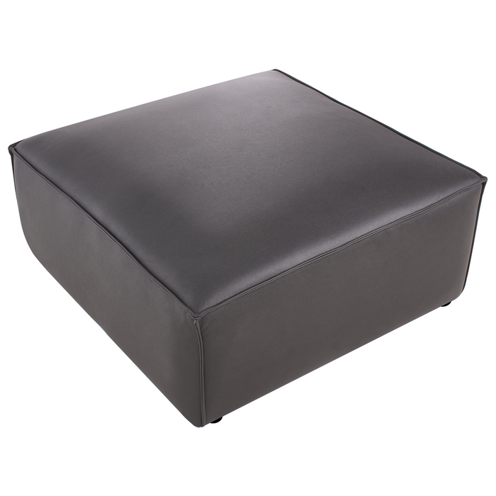 Beliani - BRANDE - Ottomaan - Zwart - Kunstleer