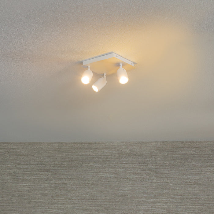 QAZQA Smart badkamer spot wit vierkant 3-lichts IP44 incl. 3 Wifi