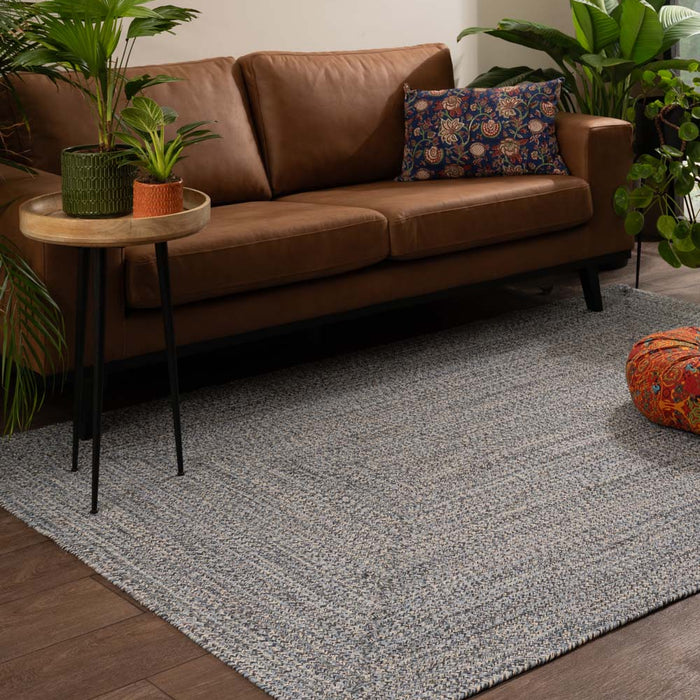 Boho&me Vloerkleed katoen - Joy blauw - 200x290 cm