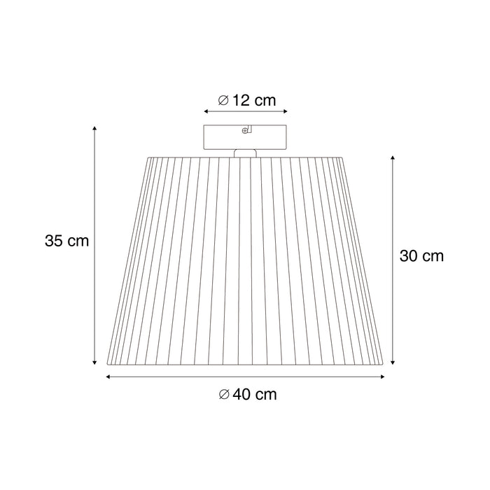 QAZQA Japandi buiten plafondlamp met zwart touw IP54 - Jayla