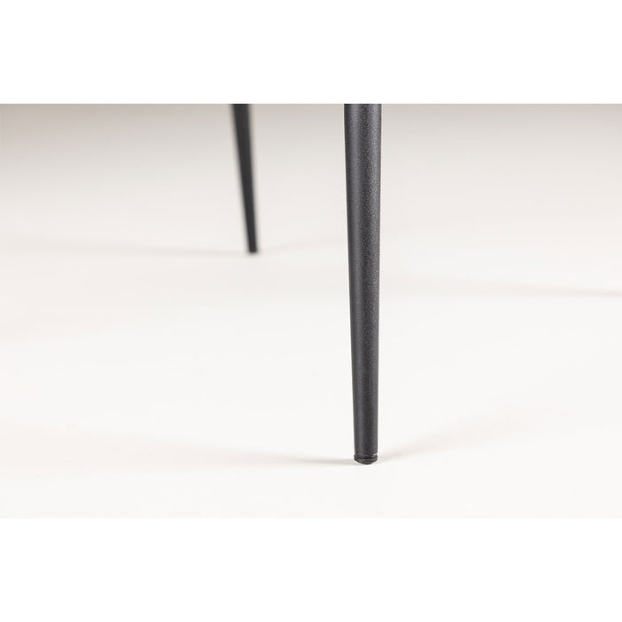 Hioshop Modesto eetkamerstoel teddy zwart.