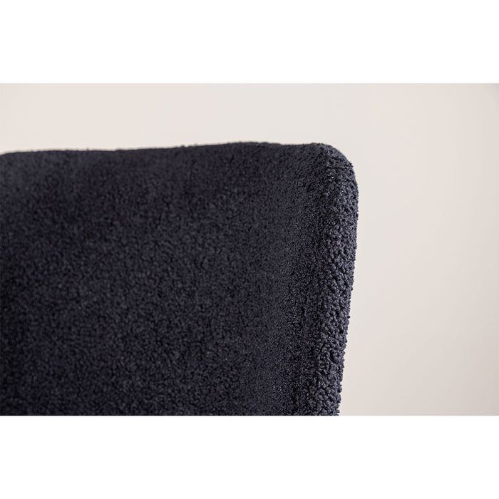 Hioshop Modesto eetkamerstoel teddy zwart.