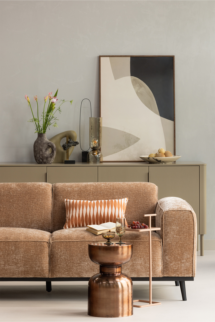 WOOOD Toste Bijzettafel - Metaal - Oud Roze - 64x22x22