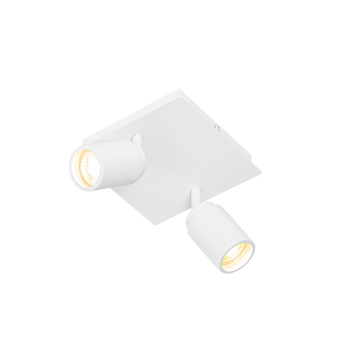 QAZQA Smart badkamer spot wit vierkant 2-lichts IP44 incl. 2 Wifi