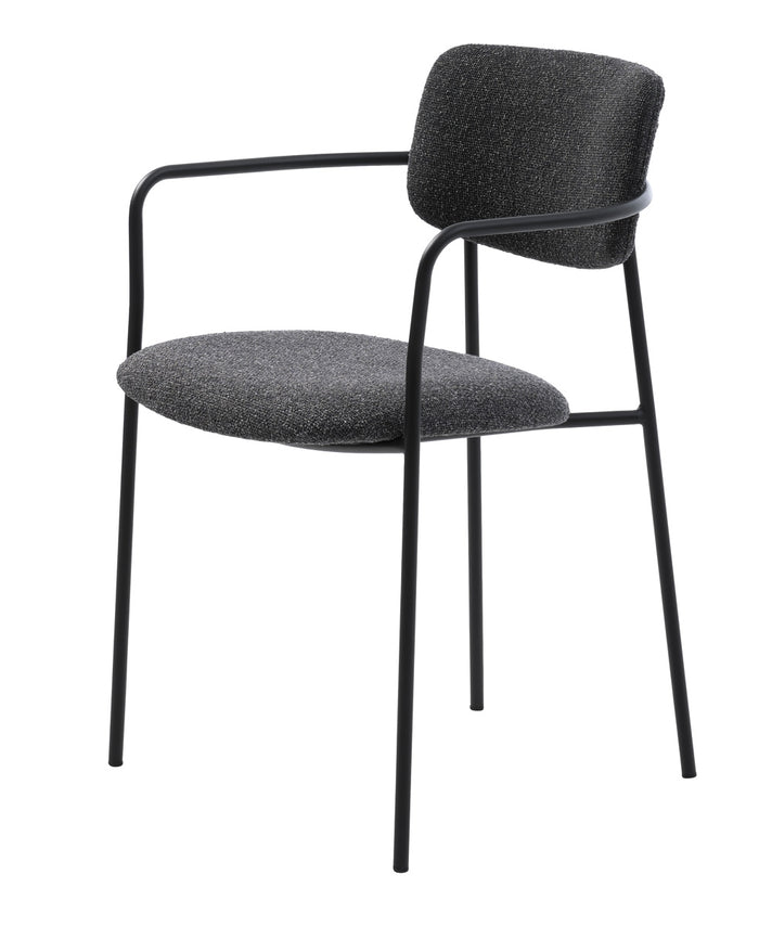 Hygge Interiors Zama Melange Donkergrijs Eetkamerstoel set van 2