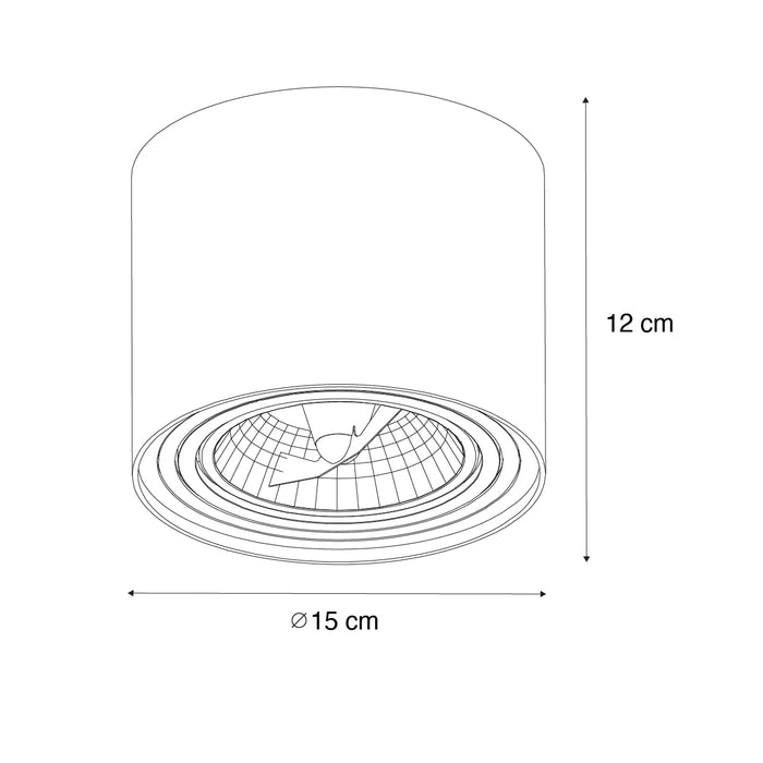 QAZQA Smart plafondspot wit draai- en kantelbaar incl. Wifi GU10