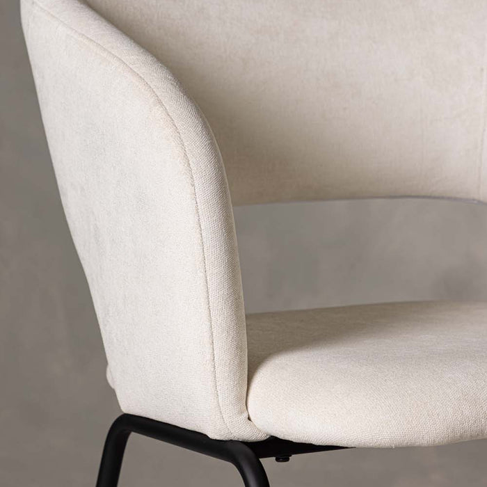 Hioshop Day eetkamerstoel met armleuningen offwhite.