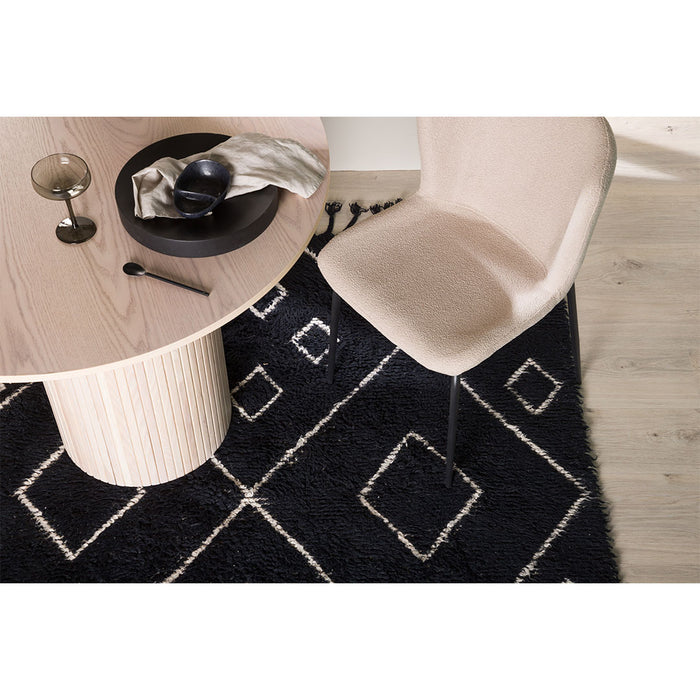 Hioshop David vloerkleed 350x252cm zwart.